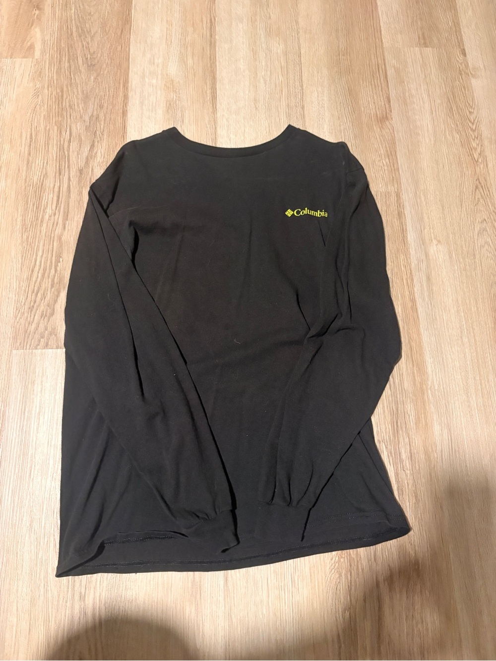 Columbia Black Long-Sleeve Tee with Yellow Logo